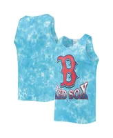 Men's '47 Blue Boston Red Sox Big Leaguer Tubular Tie-Dye Tank Top