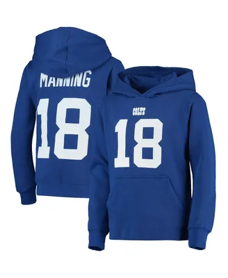 Big Boys Mitchell & Ness Peyton Manning Royal Indianapolis Colts Retired Player Name and Number Pullover Hoodie