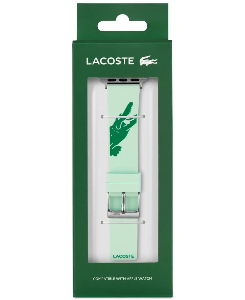 Lacoste Crocodile Print Turquoise Silicone Strap for Apple Watch 38mm/40mm