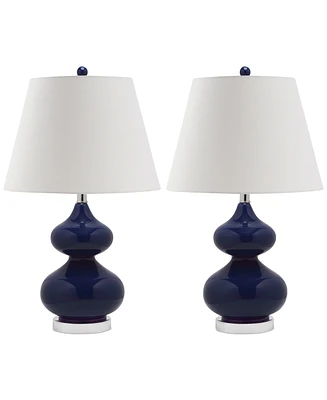 Safavieh Set of 2 Eva Double Gourd Glass Table Lamps