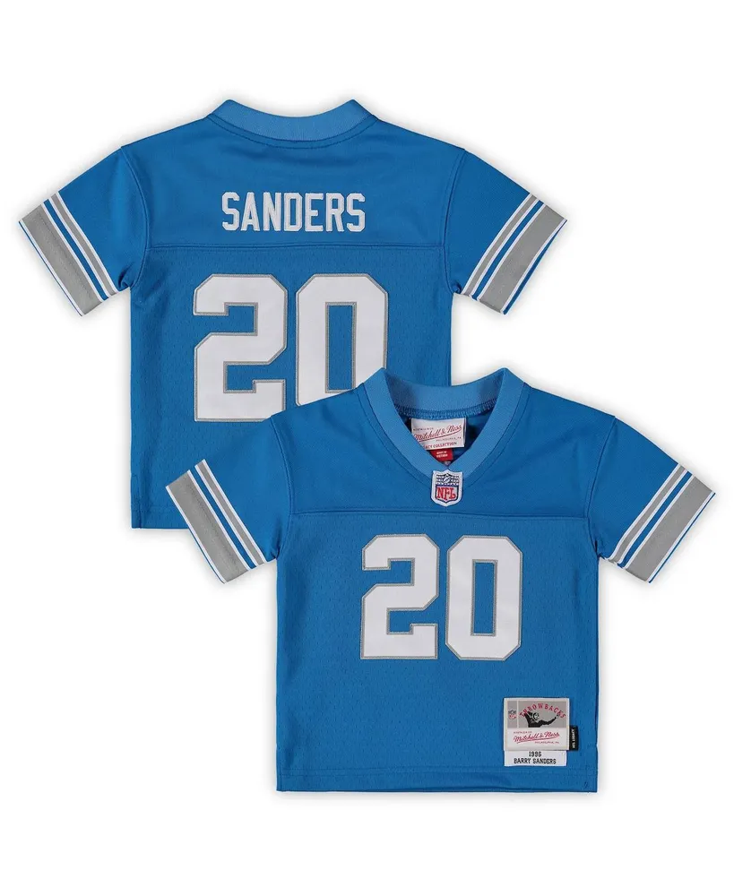 Infant Boys and Girls Mitchell & Ness Barry Sanders Blue Detroit Lions 1996 Retired Legacy Jersey