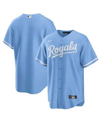 Men's Nike Light Blue Kansas City Royals Alternate Replica Team Logo Jersey