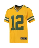 Big Boys Nike Aaron Rodgers Gold Green Bay Packers Inverted Team Game Jersey