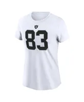 Women's Nike Darren Waller White Las Vegas Raiders Player Name Number T-shirt