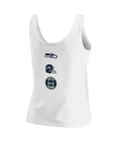 Women's Wear by Erin Andrews White Seattle Seahawks Team Scoop Neck Tank Top