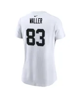 Women's Nike Darren Waller White Las Vegas Raiders Player Name Number T-shirt