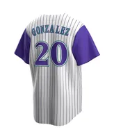 Men's Nike Luis Gonzalez Cream, Purple Arizona Diamondbacks Alternate Cooperstown Collection Player Jersey