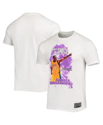 Men's Mitchell & Ness x Sports Illustrated Shaquille O'Neal White Los Angeles Lakers Player T-shirt