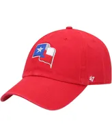 Men's '47 Red Texas Rangers Clean Up Team Adjustable Hat