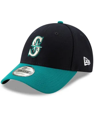 Men's New Era Navy, Aqua Seattle Mariners League 9Forty Adjustable Hat