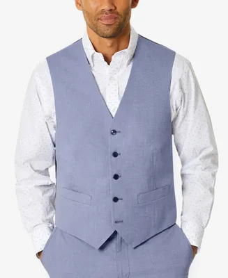 Tommy Hilfiger Men's Modern-Fit Th Flex Stretch Chambray Suit Separate Vest