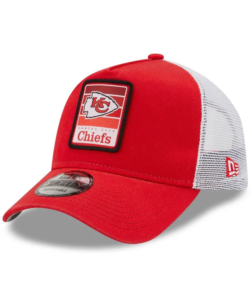 Kansas City Chiefs New Era Outline Trucker 9FORTY Adjustable Hat - Red