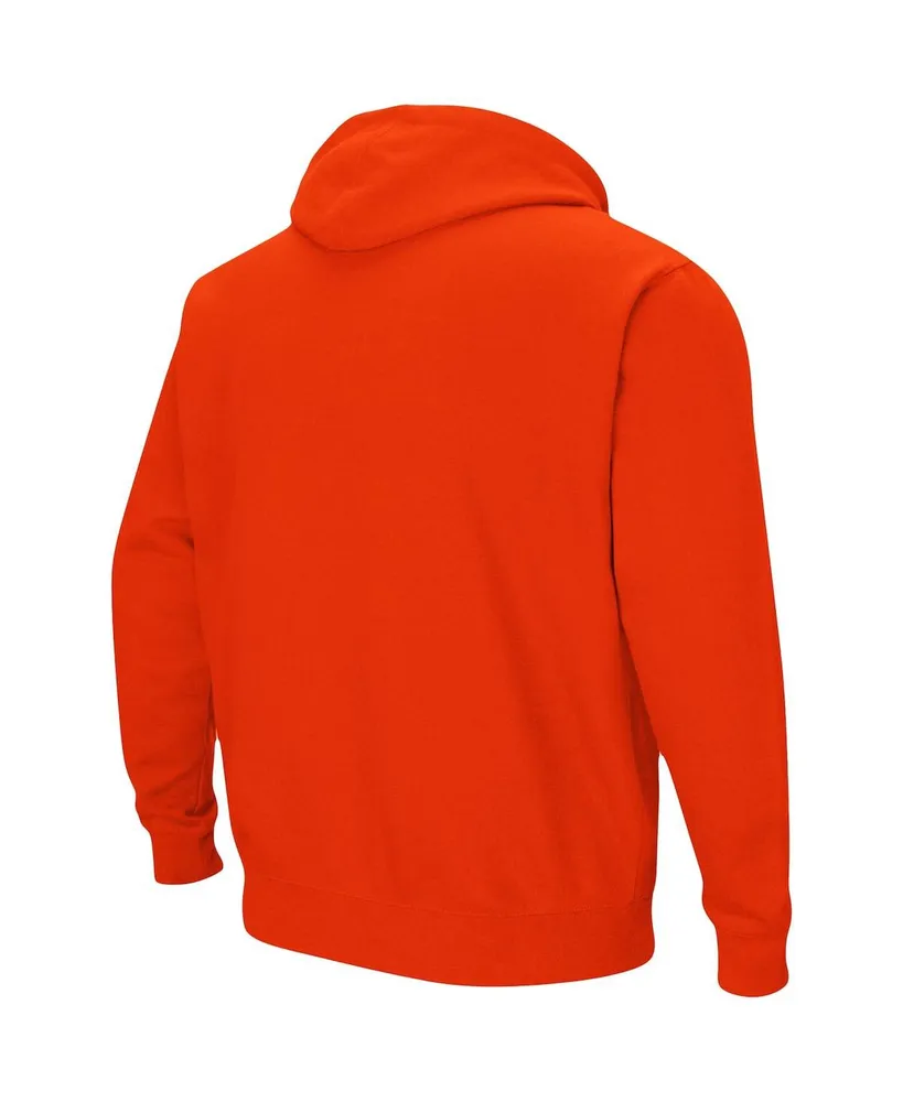 Men's Colosseum Orange Clemson Tigers Big and Tall Arch & Logo 2.0 Pullover Hoodie