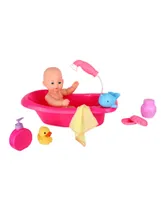 Dream Collection 12" Toy Baby Bath Time Play Set in Gift Box, 7 Piece