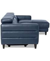 Silvanah 3-Pc. Leather Sectional with Storage Chaise and Power Recliner