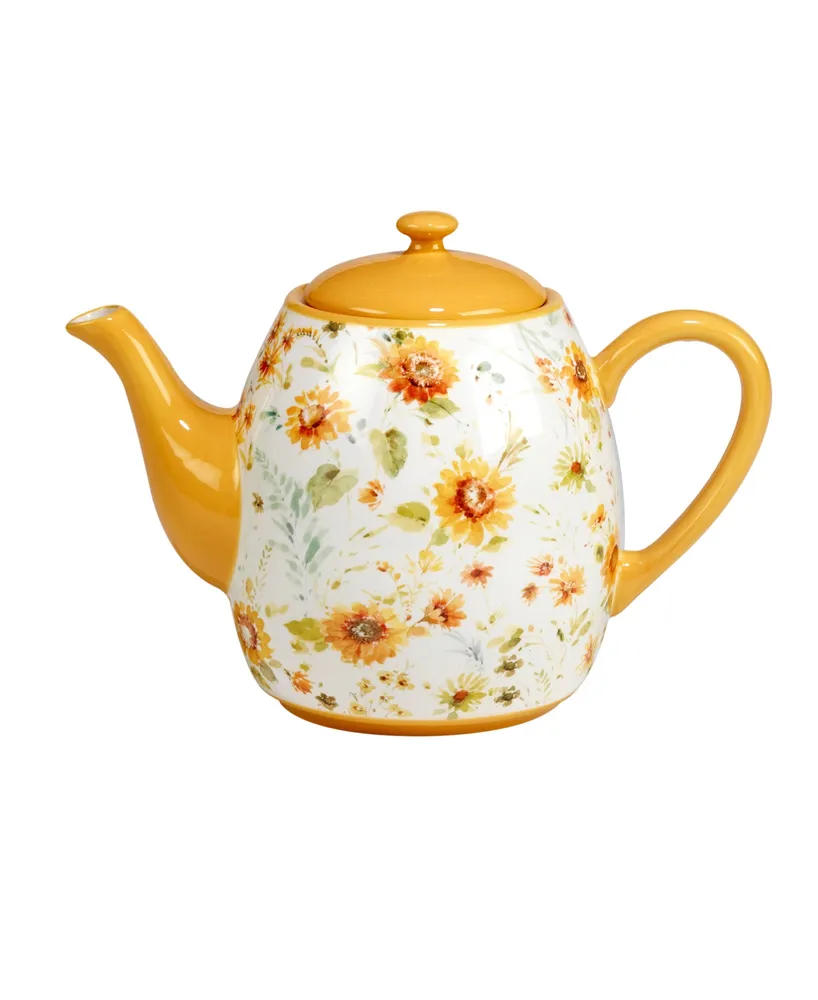 Certified International Sunflowers Forever Teapot