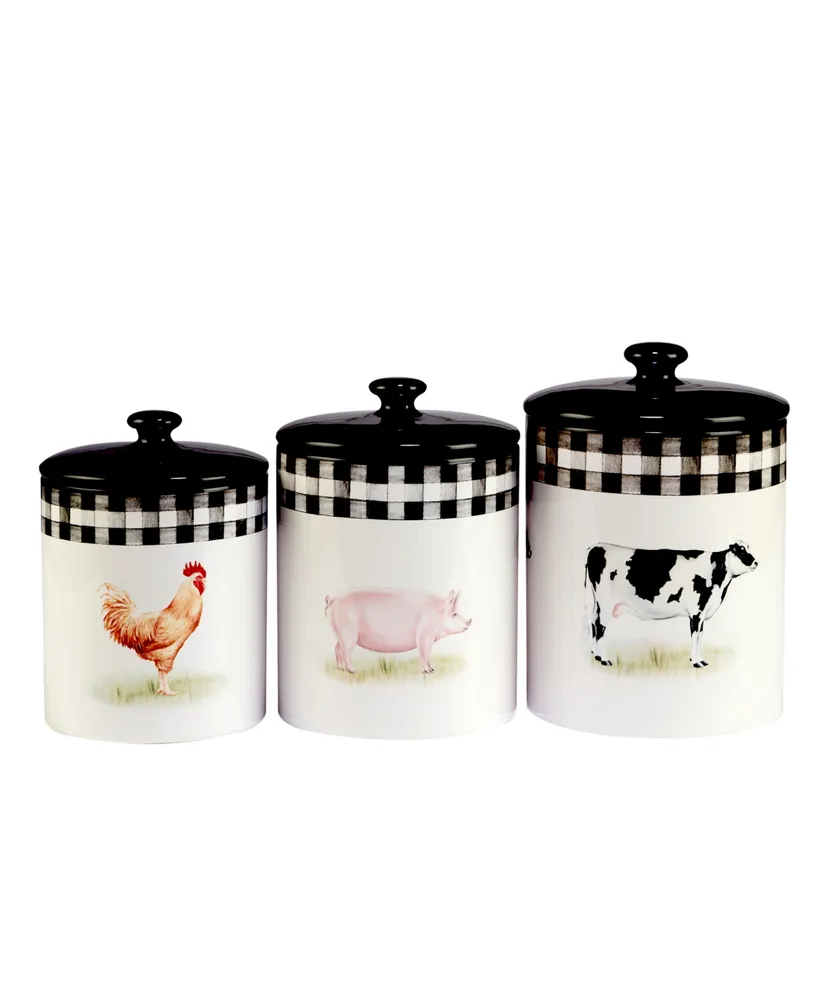 Certified International On The Farm Canister Set, 3 Piece