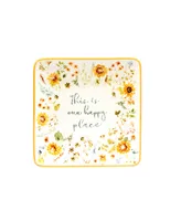 Certified International Sunflowers Forever Canape Plates, Set of 4