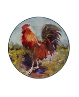 Certified International Rooster Meadow Salad Plate, Set of 4