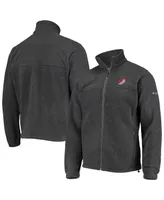 Men's Columbia Portland Trail Blazers Heathered Charcoal Flanker Full-Zip Jacket