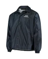 Men's College Navy Seattle Seahawks Coaches Classic Raglan Full-Snap Windbreaker Jacket