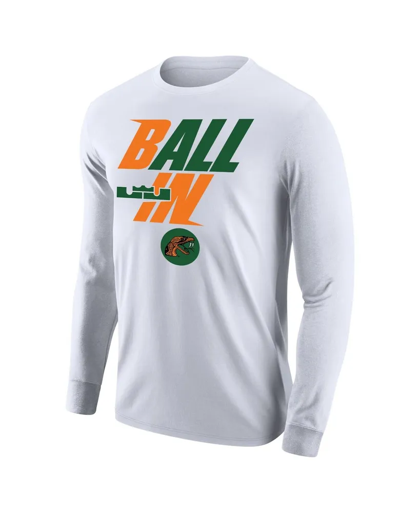 Men's Nike White Florida A&M Rattlers Legend Bench Long Sleeve T-shirt