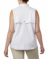 Columbia Plus Pfg Tamiami Button-Front Sleeveless Top