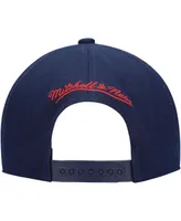 Men's Mitchell & Ness Navy New Jersey Nets Hardwood Classics Earthquake Snapback Hat