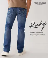 True Religion Men's Ricky Straight Fit Jeans with Back Flap Pockets