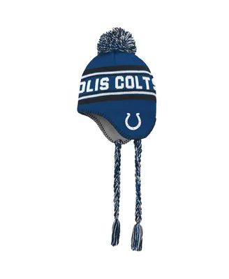 Preschool Boys and Girls Royal, White Indianapolis Colts Jacquard Tassel Knit Hat with Pom