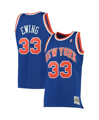 Men's Patrick Ewing Blue New York Knicks Big and Tall Hardwood Classics Jersey