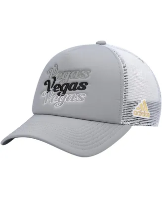 Women's Gray, White Vegas Golden Knights Foam Trucker Snapback Hat
