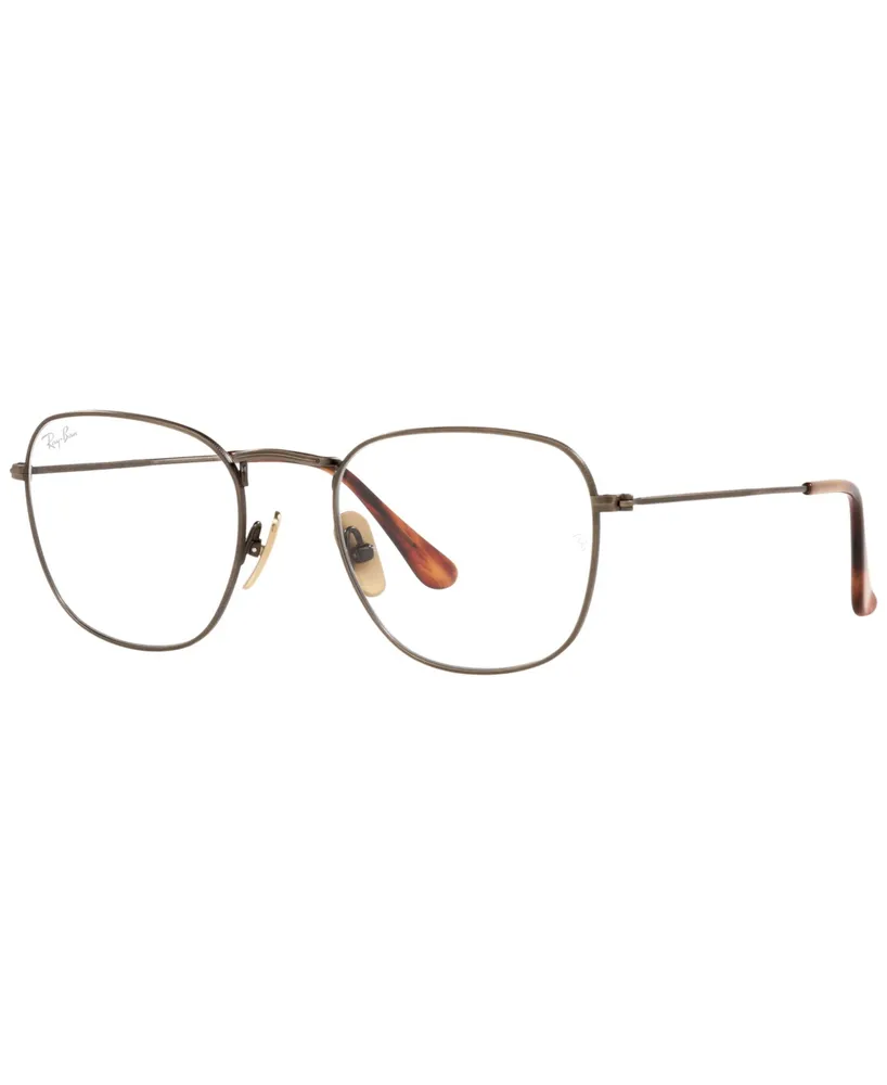 Ray-Ban RX8157 Frank Titanium Optics Men's Square Eyeglasses - Demigloss Antique Gold