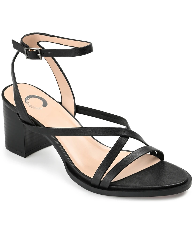 Journee Collection Women's Anikah Block Heel Strappy Sandals