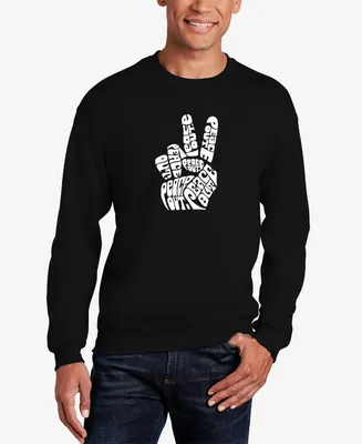 Men's Word Art Peace Out Crewneck Sweatshirt