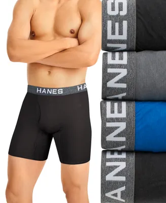 Hanes Men's Ultimate ComfortFlex Fit 4-Pk. Moisture-Wicking Mesh Boxer Briefs