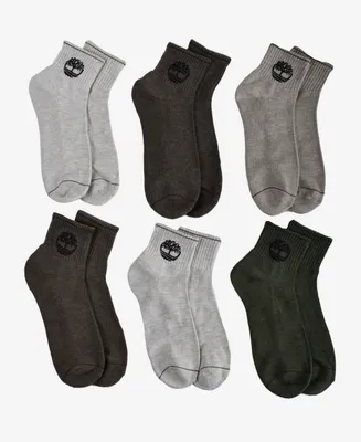 Timberland Men's Quarter Socks, Pack of 6