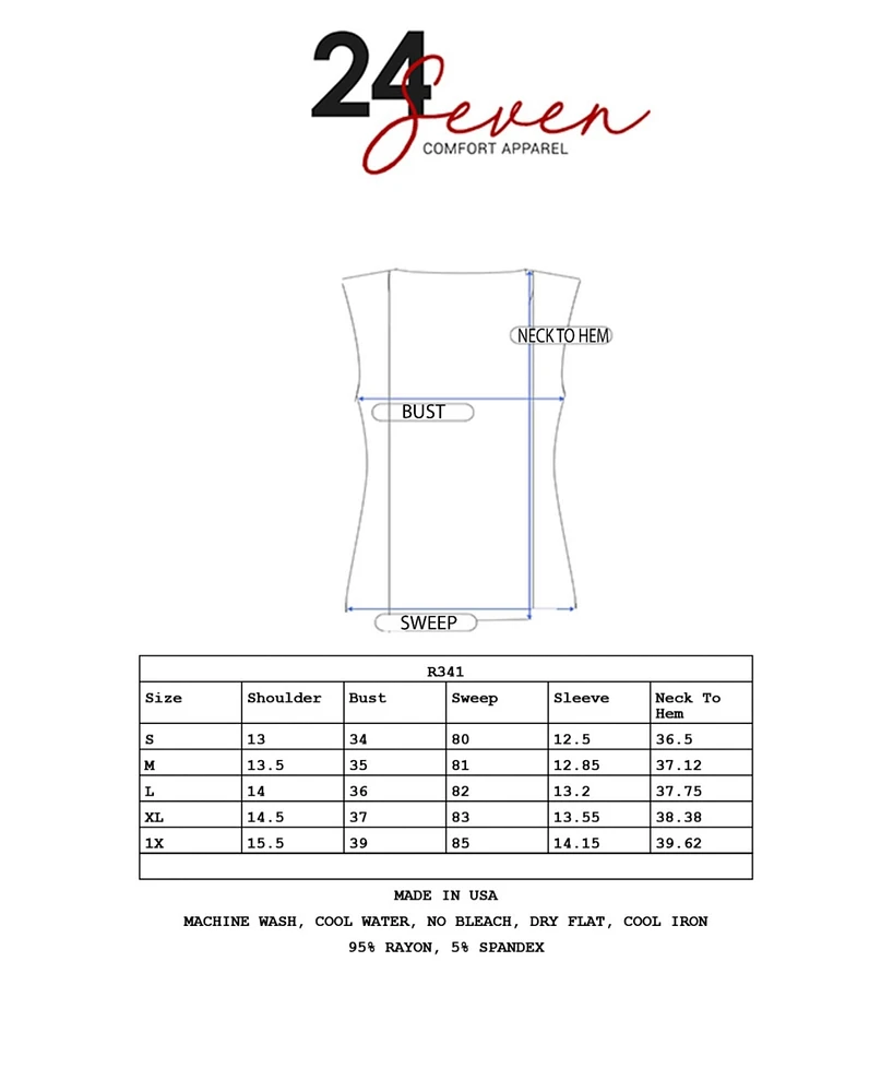 24seven Comfort Apparel Loose Fit Open Front with Half Sleeve Cardigan