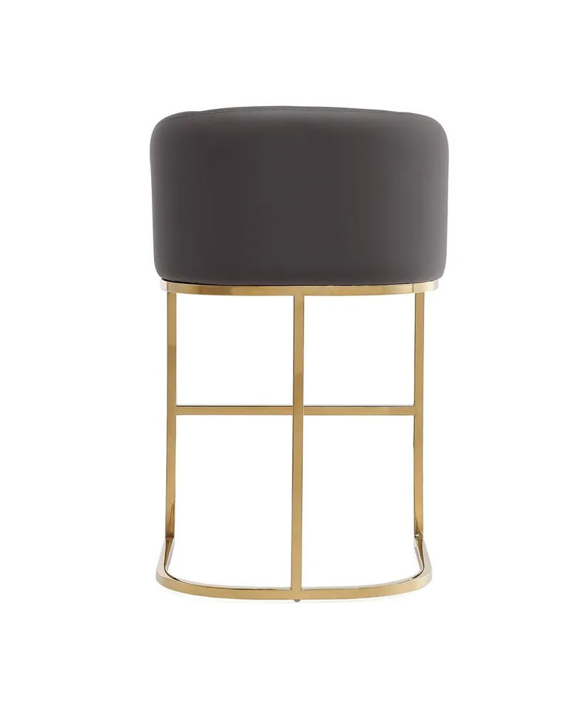 Louvre Counter Stool - Gray, Titanium Gold