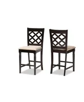 Ramiro Modern and Contemporary Transitional Wood Counter Stool Set, 2 Piece