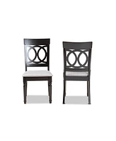 Lucie Modern and Contemporary Wood Dining Chair Set, 2 Piece