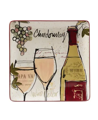 Certified International Wine Country Square Platter
