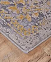 Feizy Waldor R3971 2'10" x 7'10" Runner Area Rug - Gray, Gold