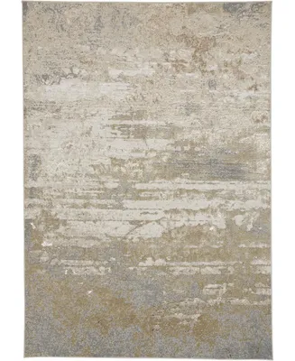 Feizy Aura R3567 6'7" x 9'6" Area Rug - Beige, Gold