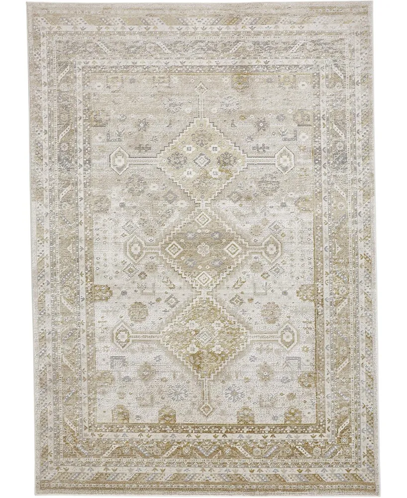 Feizy Aura R3738 1'8" x 2'10" Area Rug - Gold