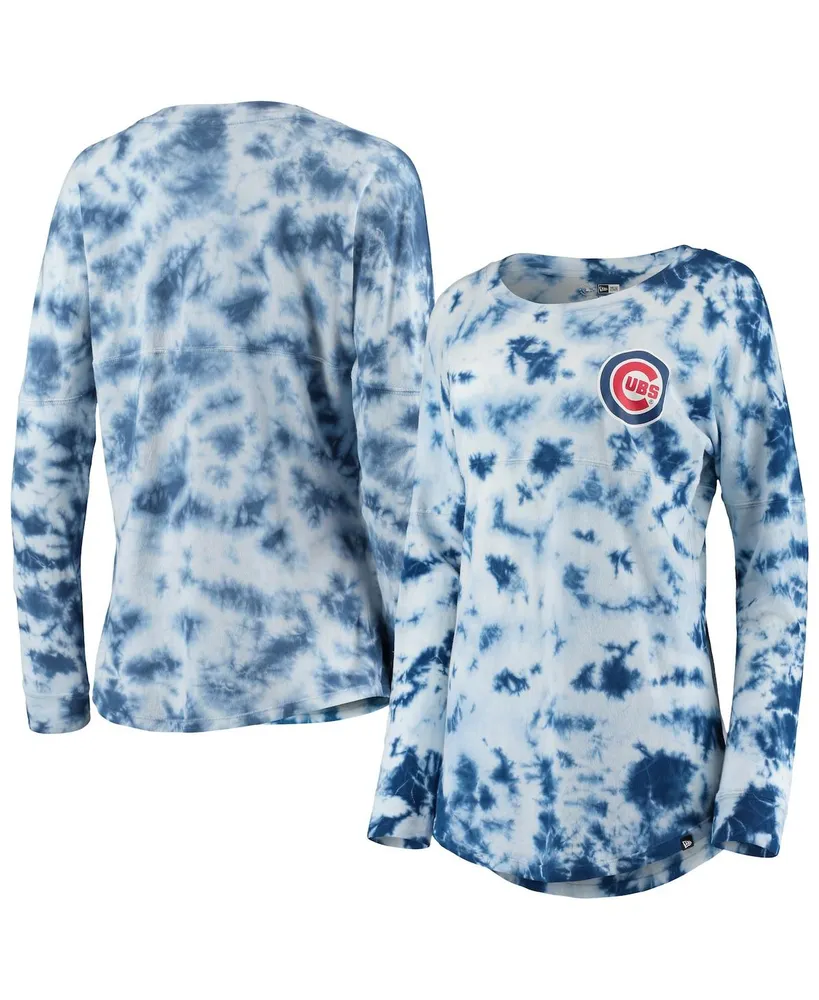 Women's Royal Chicago Cubs Stripe Long Sleeve Tunic T-Shirt