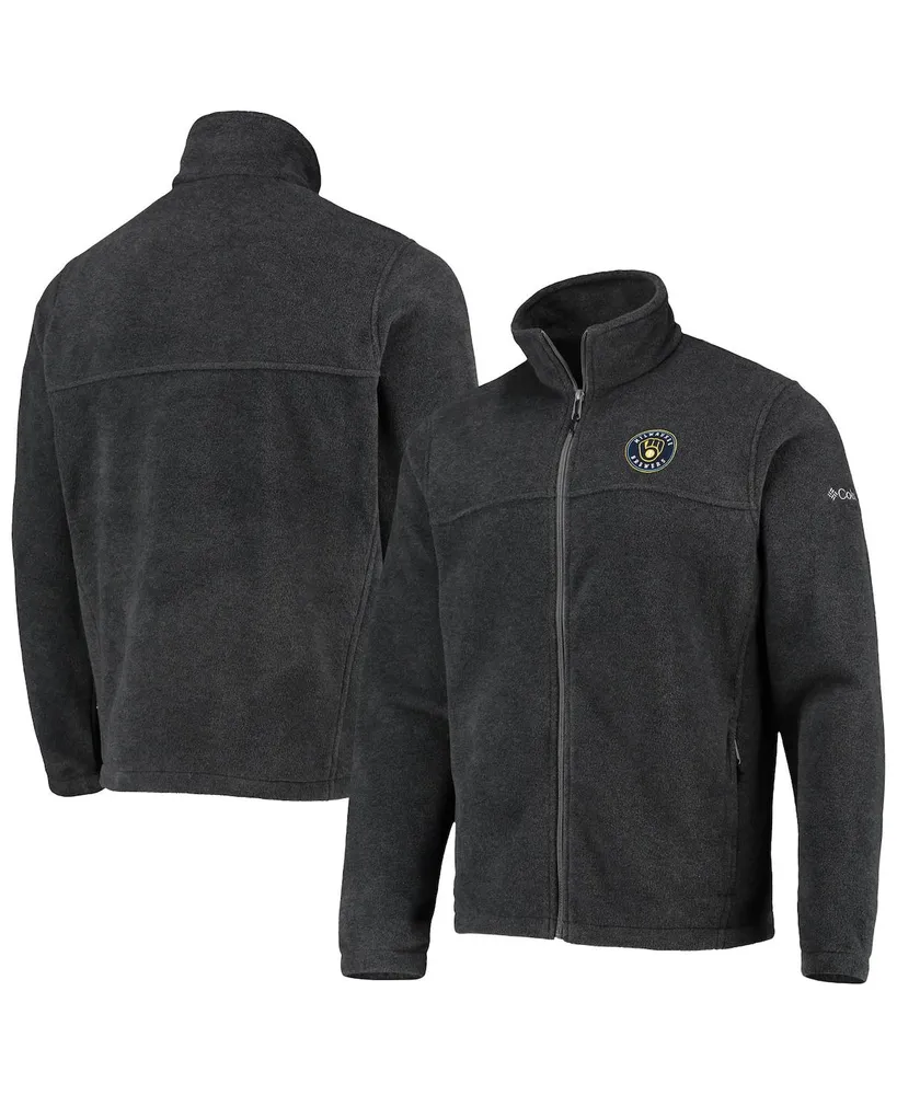 Men's Columbia Charcoal Milwaukee Brewers Full-Zip Flanker Jacket