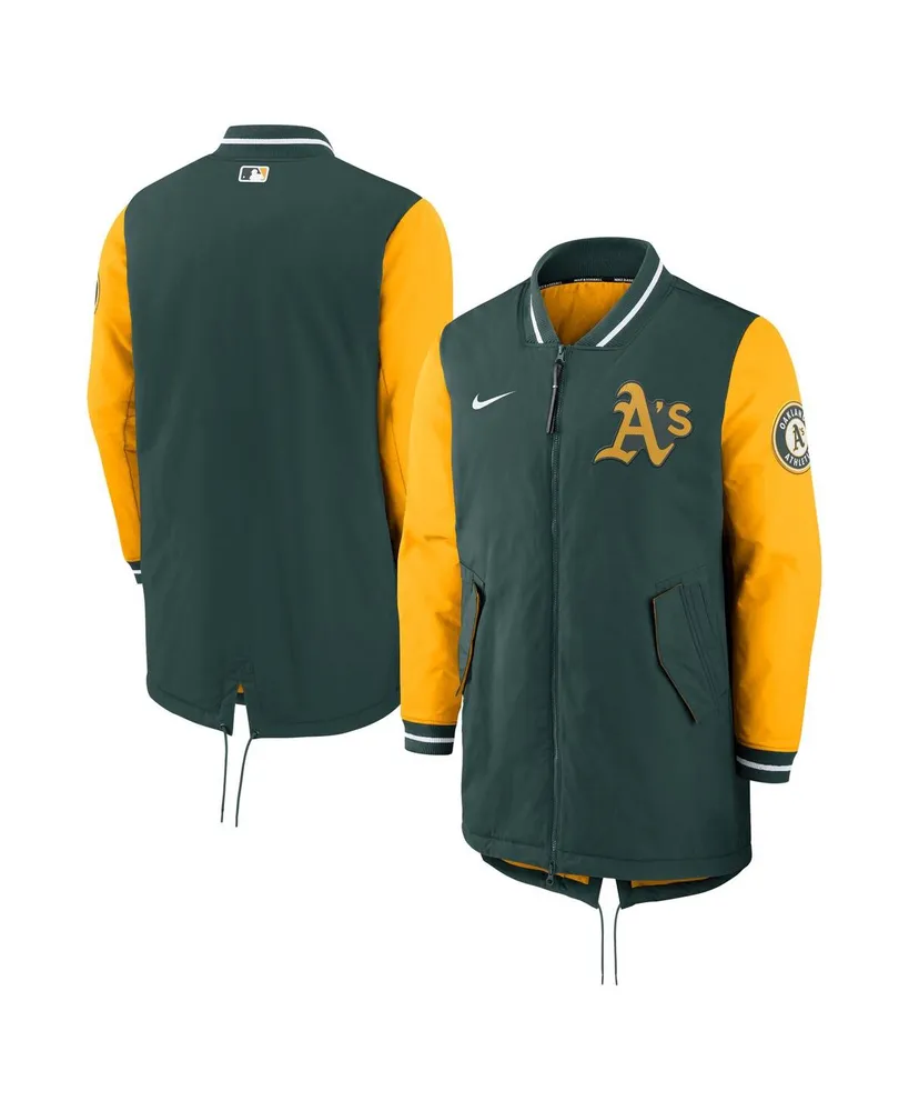 Men's Nike Green Oakland Athletics Authentic Collection Dugout Performance Full-Zip Jacket