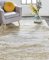 Feizy Aura R3735 5' x 8' Area Rug - Beige, Gold