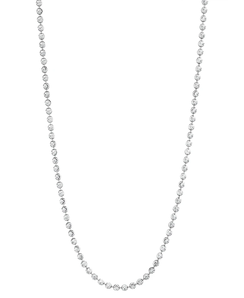 Italian Gold Moon Link 18" Chain Necklace 14k